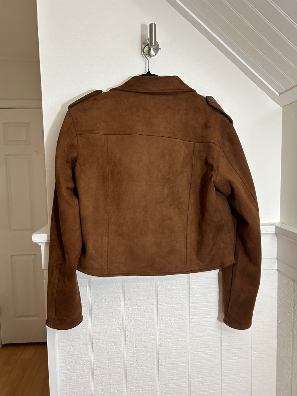 Kut From The Kloth Brown Faux Suede Moto Jacket size Medium - Picture 4 of 7